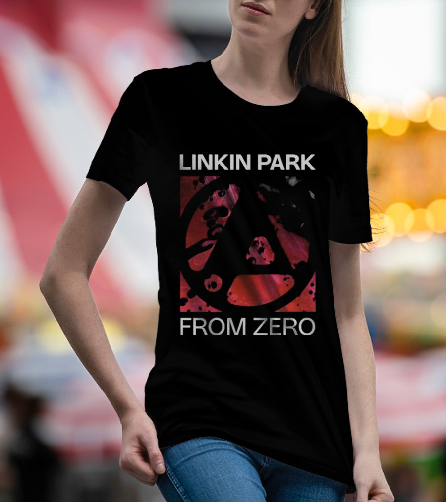 Linkin Park From Zero Texture Black Concert Red LP T-Shirt
