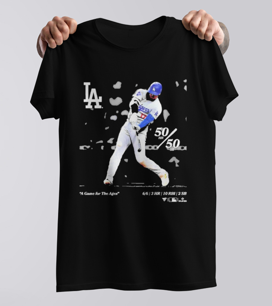 LA Dodgers 50 HR 50 SB A Game For The Ages Shohei Ohtani T-Shirt