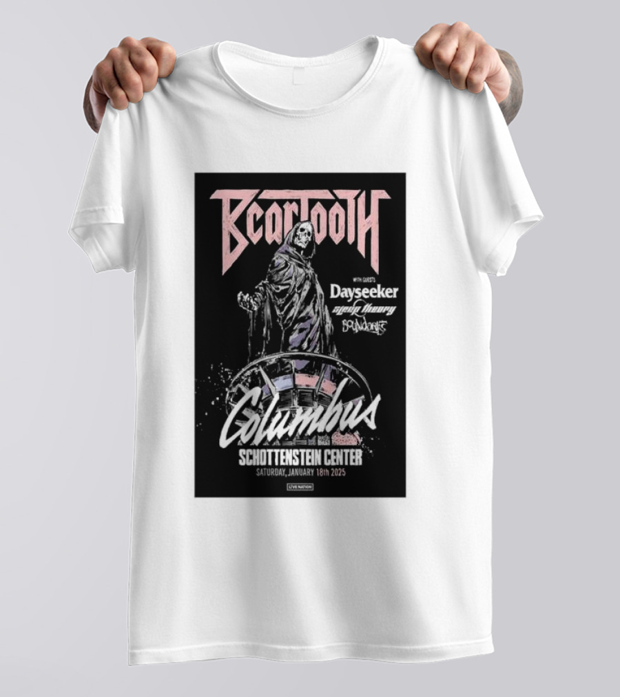 Beartooth With Dayseeker And Brand Of Sacrifice Columbus Schottenstein Center January 18th 2025 Tour T-Shirt