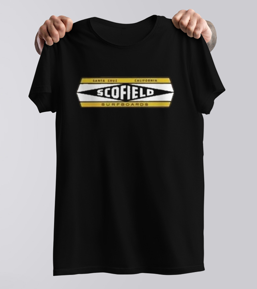 Scofield Surfboards Santa Cruz California Vintage 60s Beach Surfing Rio Del Mar T-Shirt