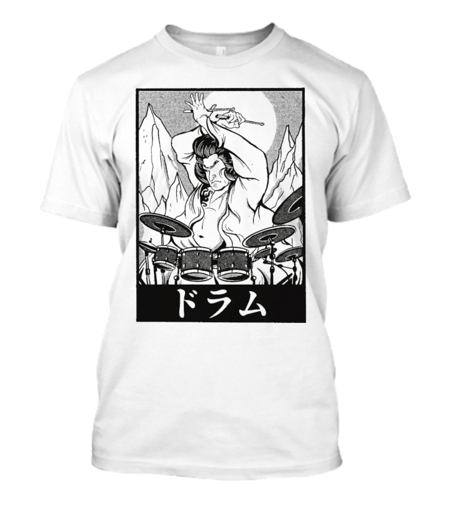 Sumo Wrestler Drummer Drumming ドラム T-Shirt