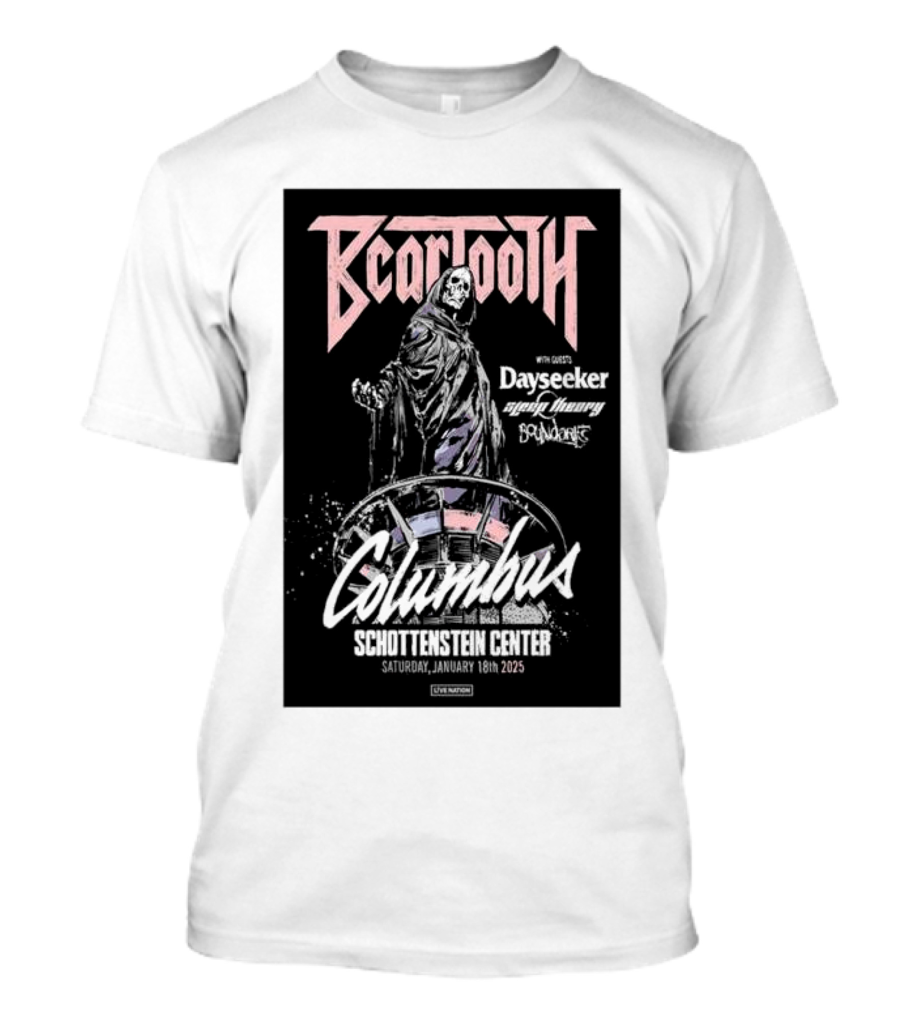 Beartooth Dayseeker Schottenstein Center Columbus January 18th 2025 Tour T-Shirt