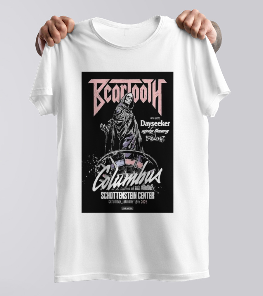 Beartooth Dayseeker Schottenstein Center Columbus January 18th 2025 Tour T-Shirt