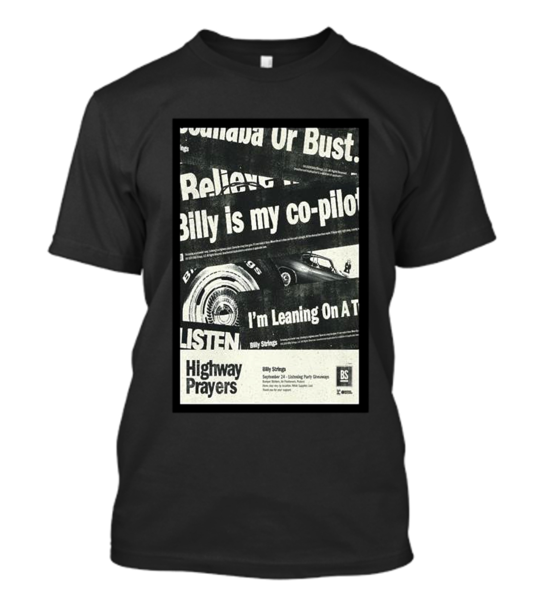 Billy Strings Highway Prayers September 24 2024 Listen Believe Co-Pilot Special Blending Party T-Shirt