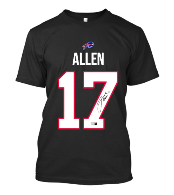 Buffalo Bills Allen 17 Signature Jersey T-Shirt