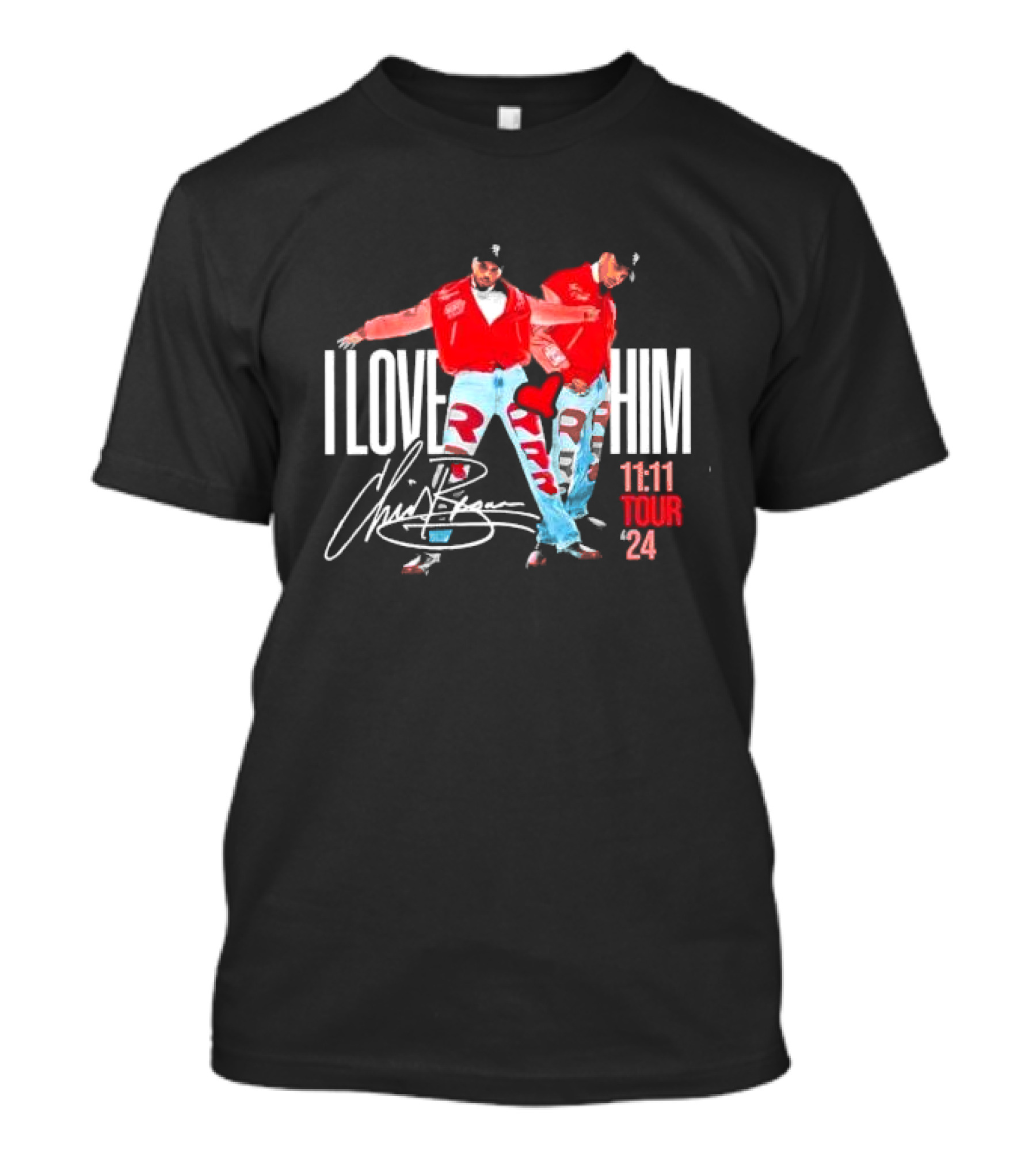 Chris Brown I Love Him 11:11 Tour '24 T-Shirt