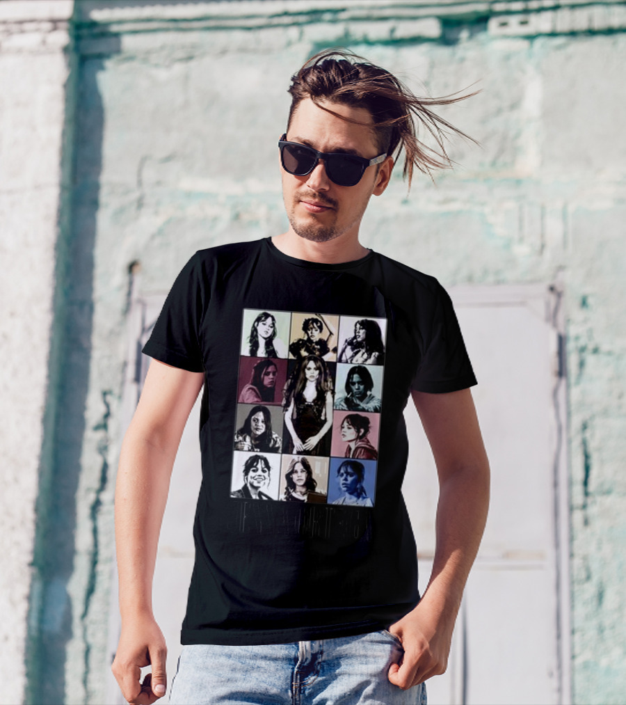 Fuzeprint Jenna Ortega Nine Eras Collage T-Shirt