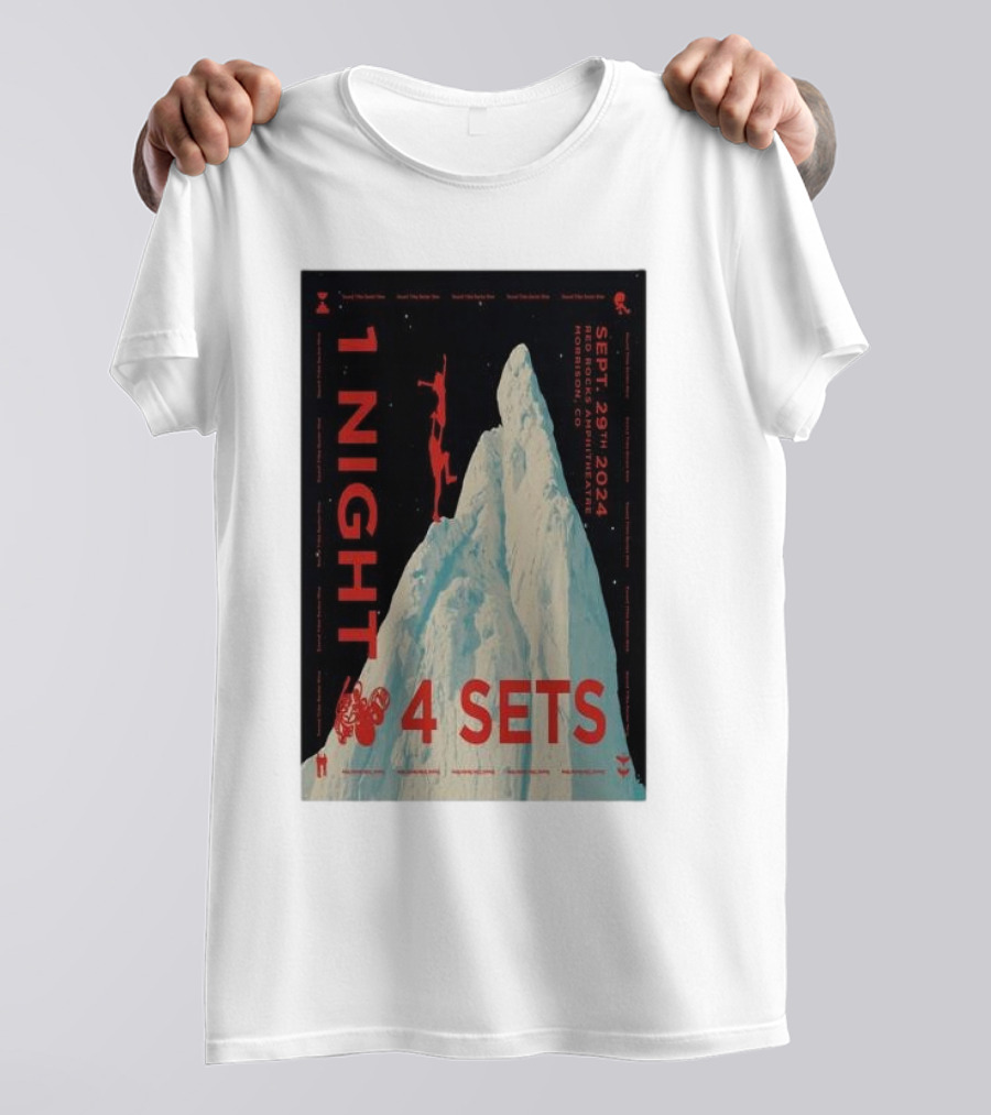 1 Night 4 Sets STS9 Red Rocks Amphitheatre September 29 T-Shirt