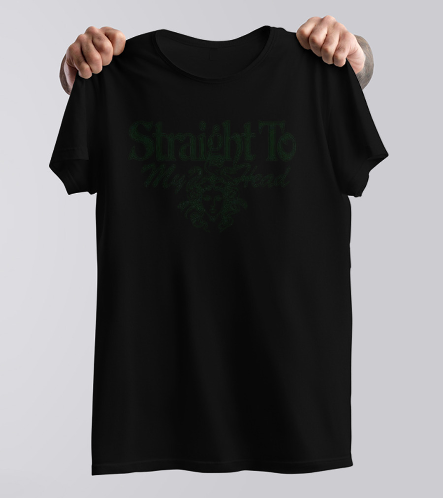 Youmeatsix Store Straight To My Head Medusa T-Shirt