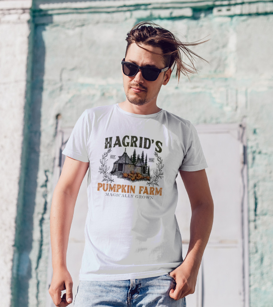 Hagrid's Est. 1981 Pumpkin Farm Magically Grown Halloween Cabin And Pumpkins T-Shirt