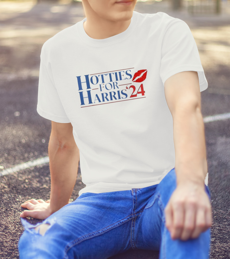 Hotties For Harris 24 Kamala 2024 US President Election Lips T-Shirt