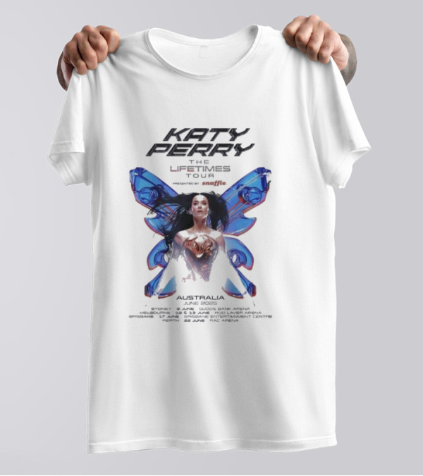 Katy Perry The Lifetimes Tour Australia June 2025 Snaffle RAC Arena Sydney Melbourne Brisbane T-Shirt