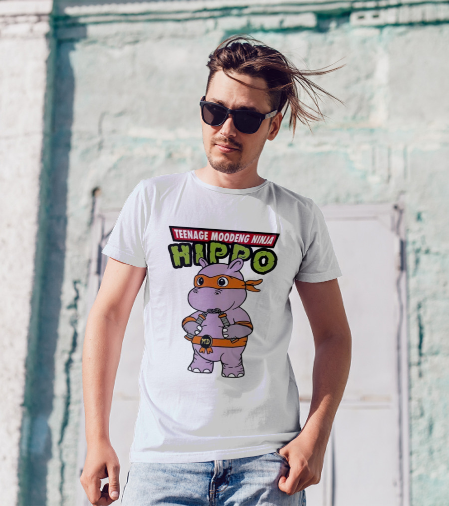 Teenage Moodeng Ninja Hippo T-Shirt