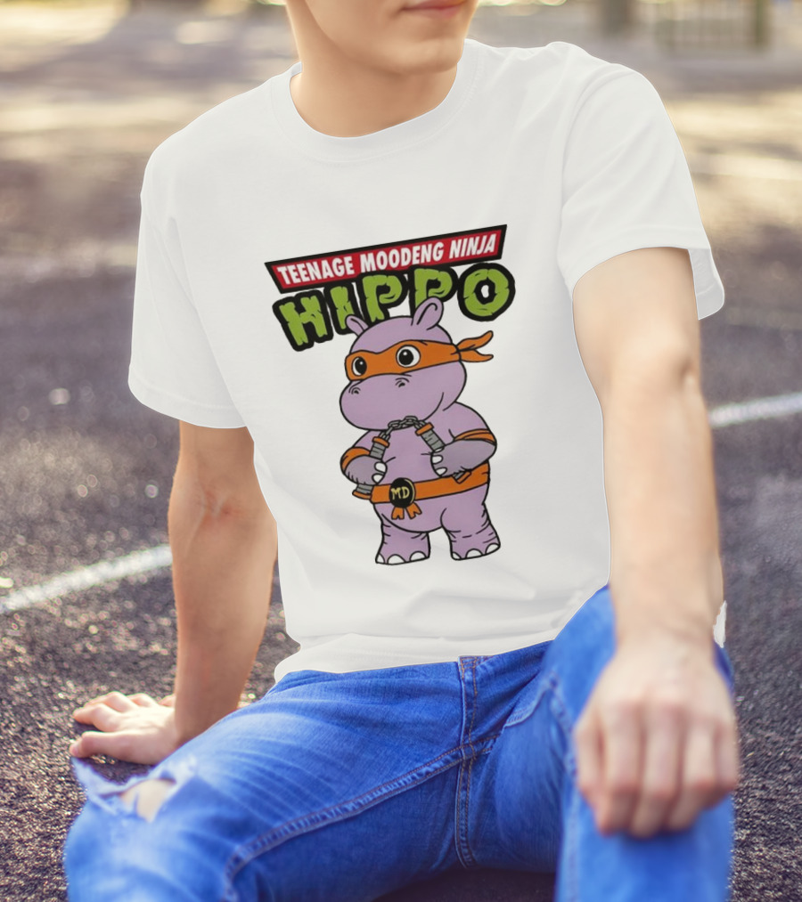 Teenage Moodeng Ninja Hippo T-Shirt