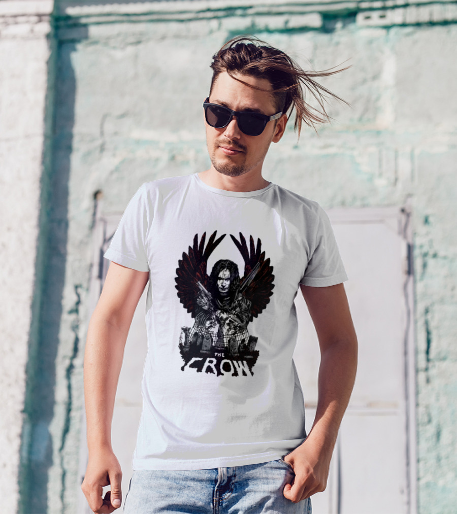 The Crow Fright Rags The Soul Can't Rest Retro Cemetery Wings T-Shirt