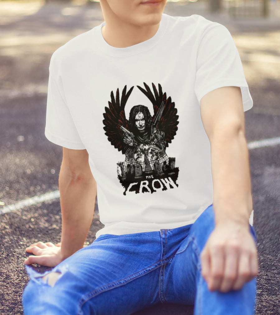 The Crow Fright Rags The Soul Can't Rest Retro Cemetery Wings T-Shirt