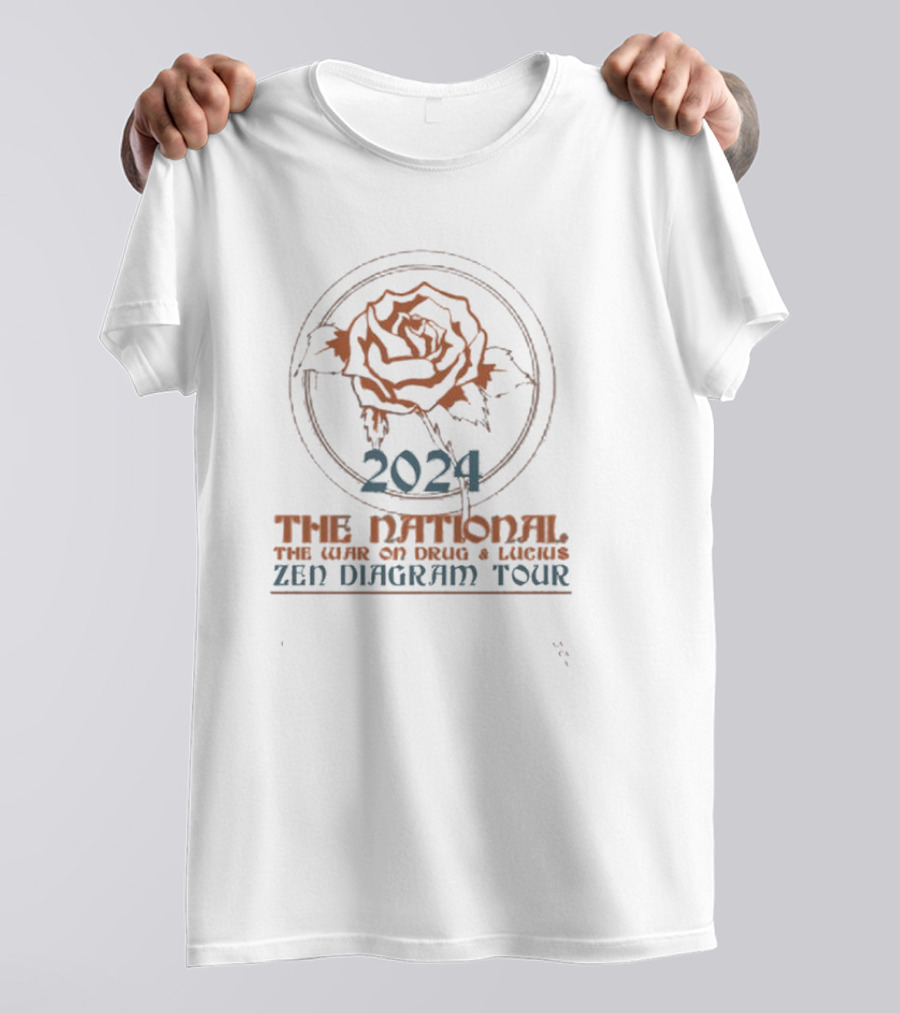 The National The War On Drugs Lucius Rose Zen Diagram Tour T-Shirt
