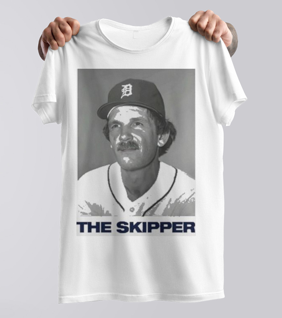 Beau Brieske Wearing Jim Leyland The Skipper Detroit Baseball Legend T-Shirt