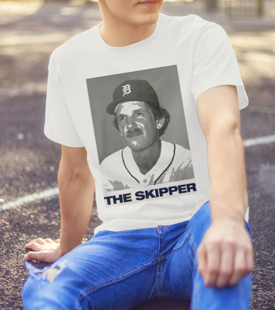 Beau Brieske Wearing Jim Leyland The Skipper Detroit Baseball Legend T-Shirt