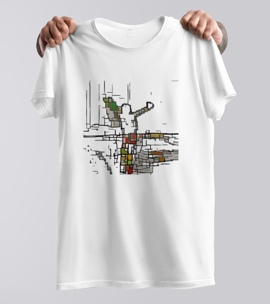 Expressive Xpressive 2024 Mondrian-Inspired Abstract T-Shirt