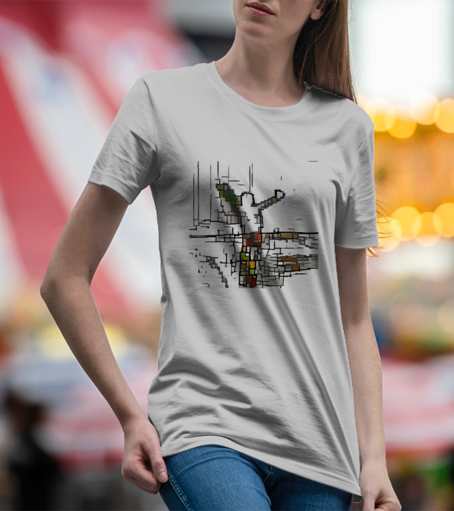 Expressive Xpressive 2024 Mondrian-Inspired Abstract T-Shirt