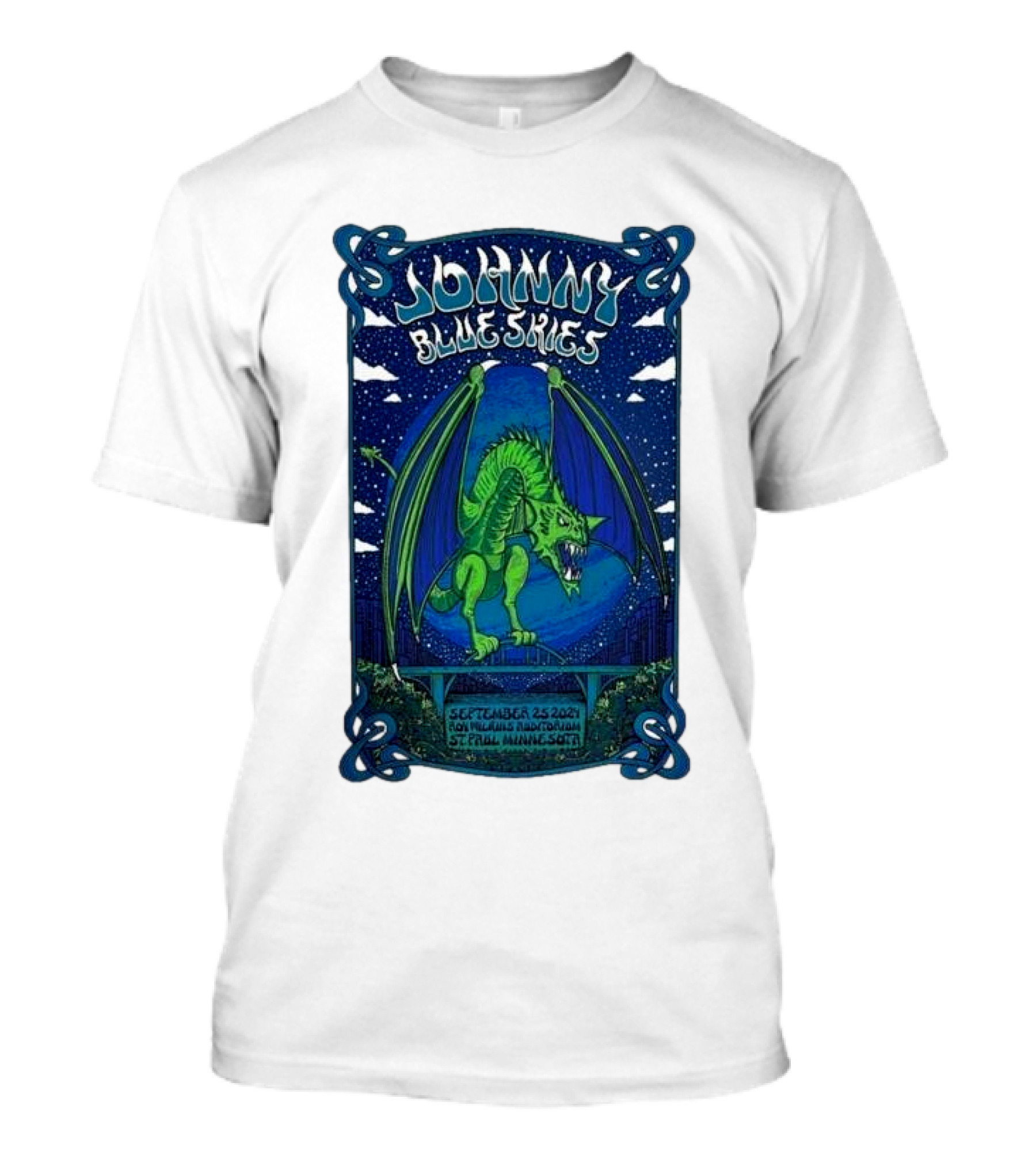 Johnny Blue Skies Dragon Show Roy Wilkins Auditorium St Paul Minnesota September 25 T-Shirt