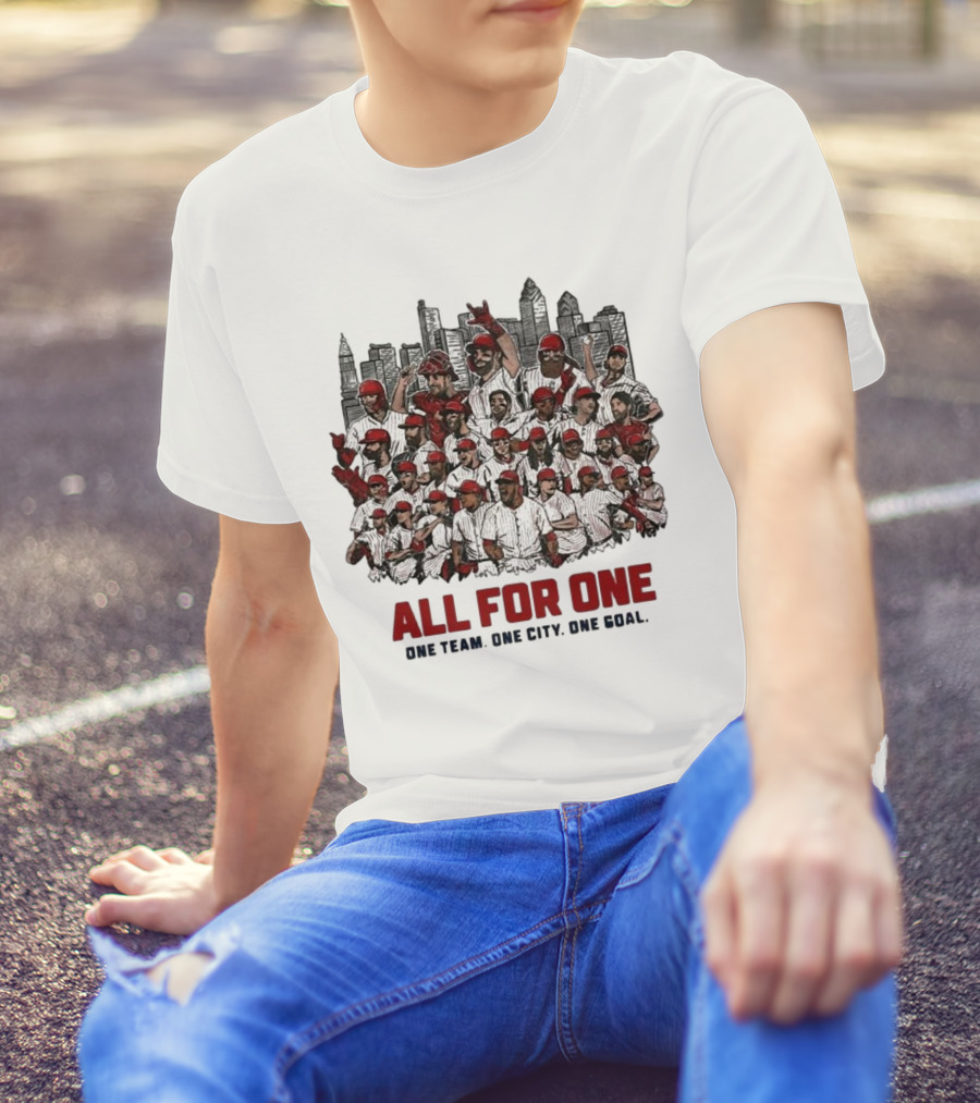 Phillies All For One Team City Goal Baseball Unity T-Shirt