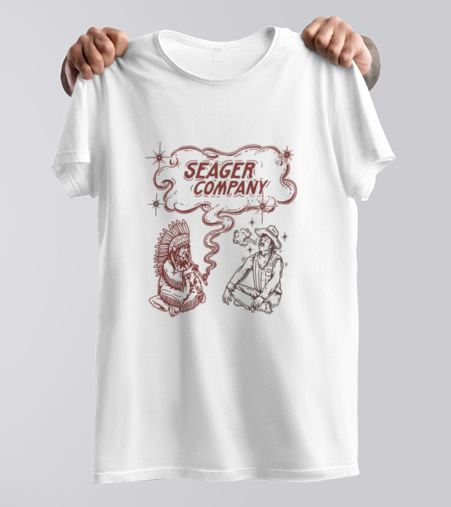Seager Company Peaceful Pipe Gathering T-Shirt