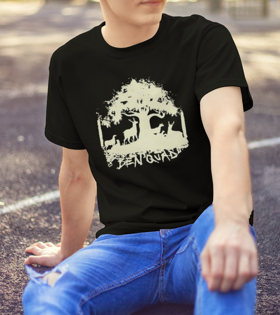 Ben Quad Nature Scene Deer Under Tree T-Shirt