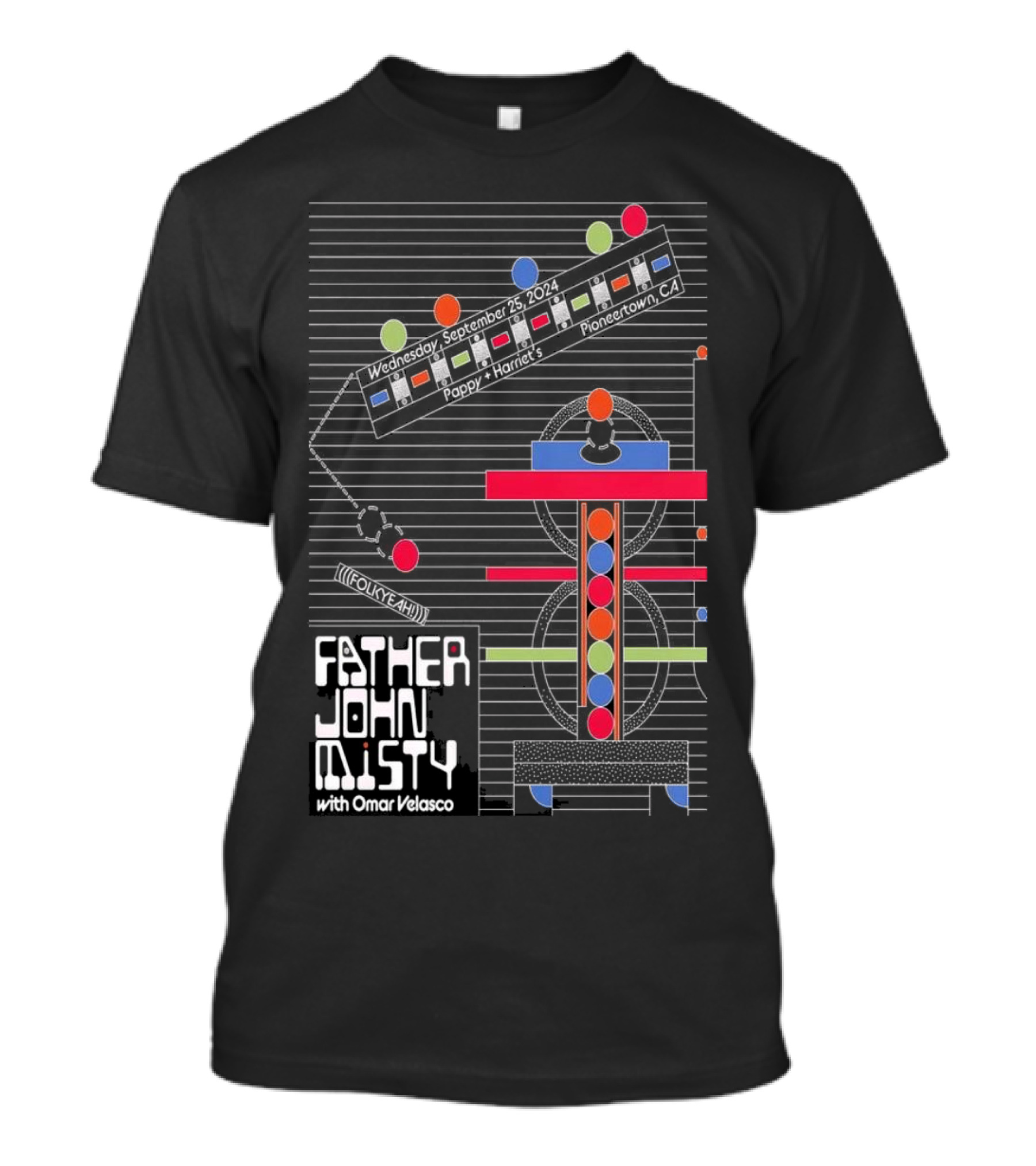 Father John Misty With Omar Velasco Live At Pioneertown September 25 2024 Pappy + Harriet’s Concert T-Shirt