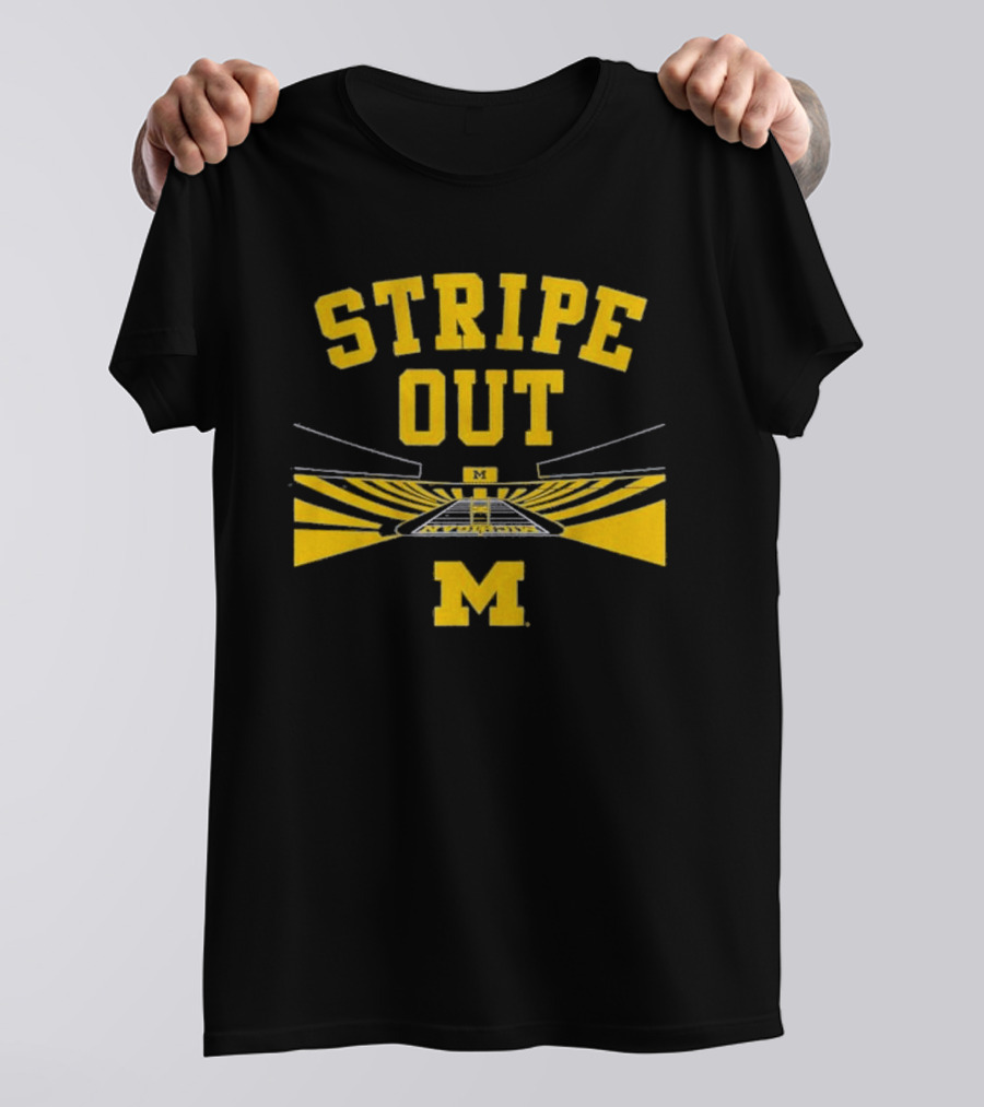 Michigan Football Big House Stadium Stripe Out M T-Shirt
