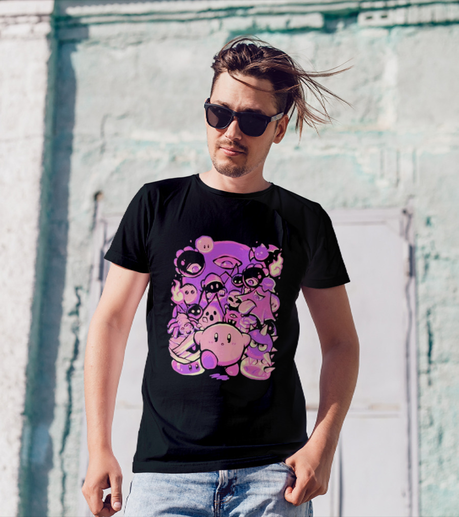 Nightmare Land Kirby And Enemies Pixeleyebat T-Shirt