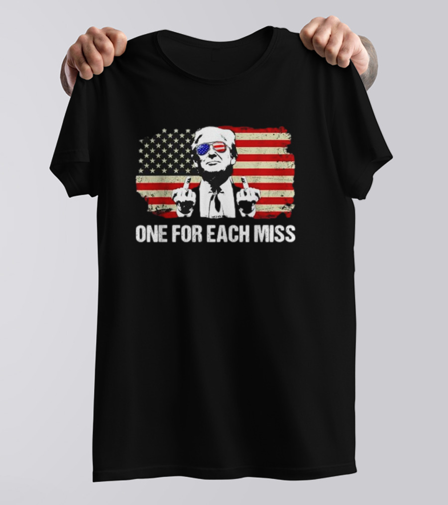 Trump 2024 One For Each Miss America Flag Sunglasses T-Shirt