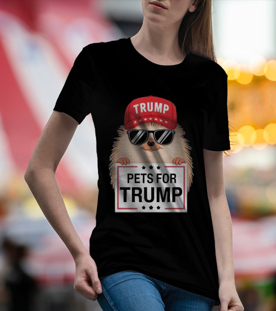 Pets For Trump Duck Cat Dog Donald Trump Debate 2024 Campaign Hat Sunglasses T-Shirt