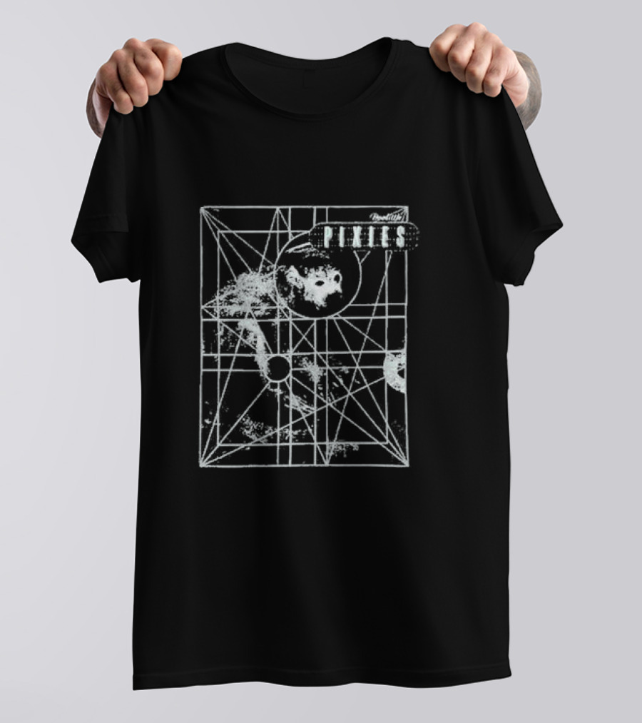 Pixies Doolittle Album Art Geometry Grey T-Shirt
