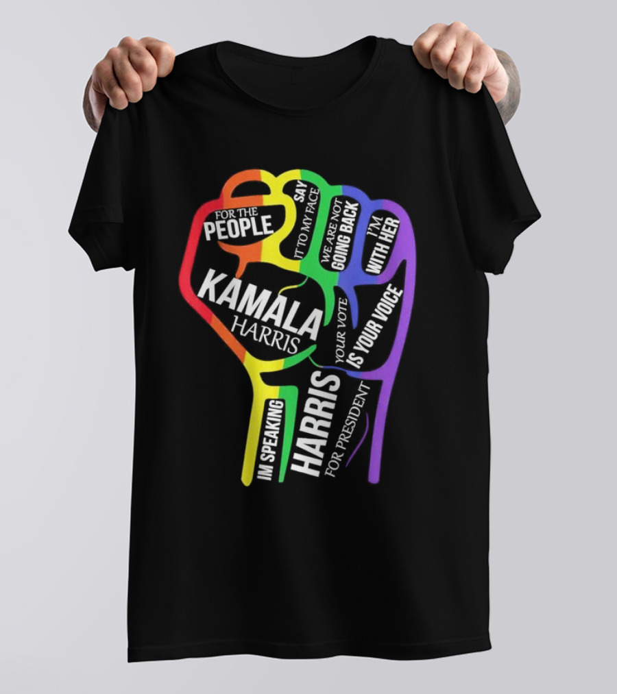 Kamala Harris For The People I'm Speaking With Her Your Vote Is Your Voice T-Shirt