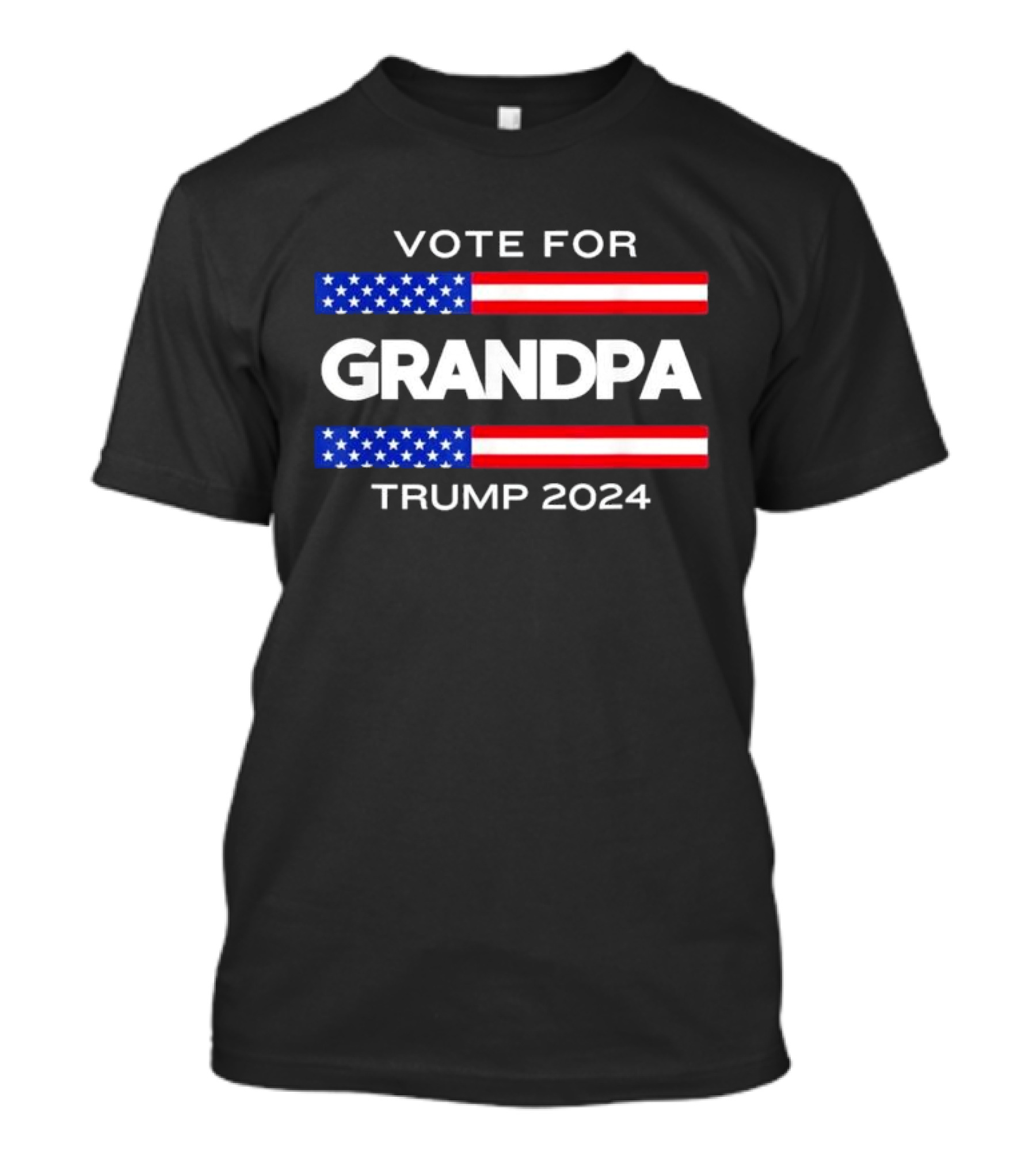 Vote For Grandpa Trump 2024 American Flag T-Shirt