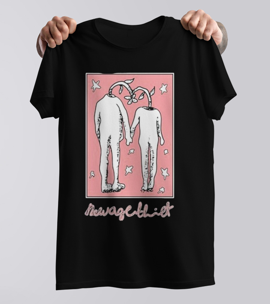 Wax Bodega New Age Thief Starry Headless Figures Holding Hands T-Shirt