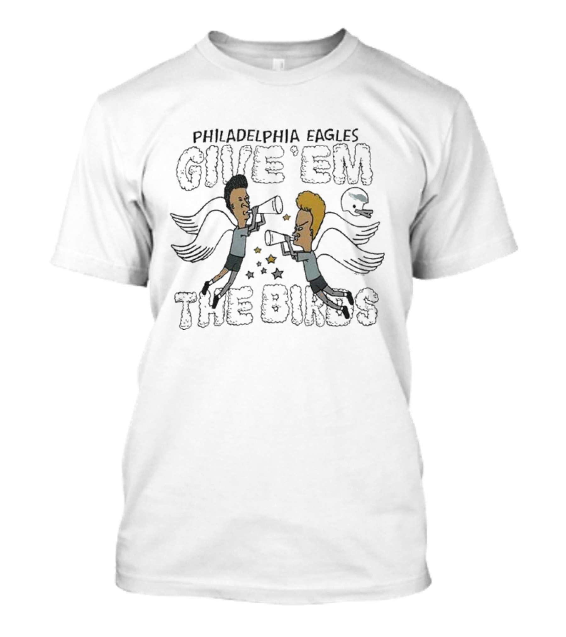 Philadelphia Eagles Give Em The Birds Beavis And Butthead T-Shirt