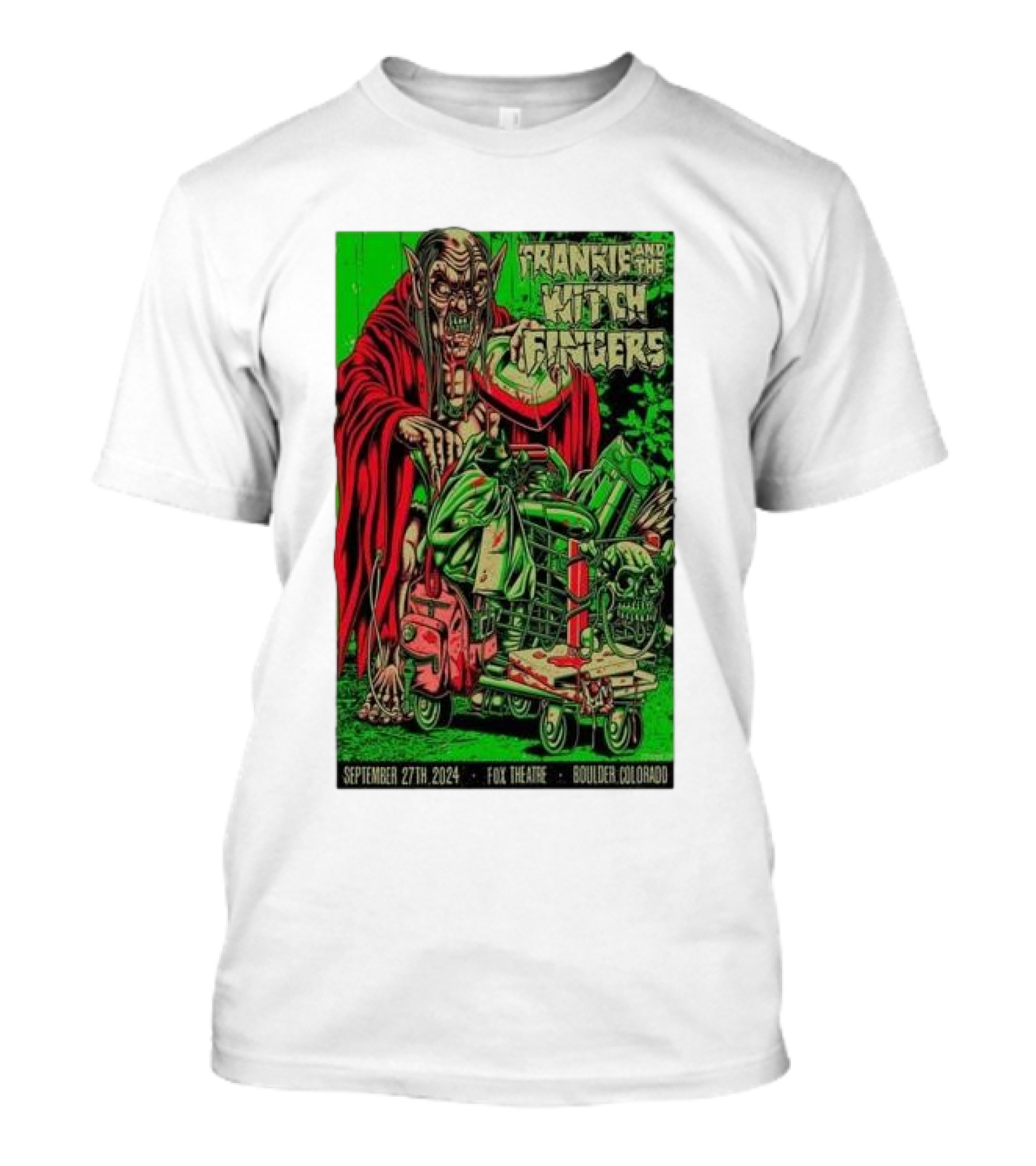 Frankie And The Witch Fingers Vampire Art Sep 27 2024 Fox Theatre Boulder Colorado T-Shirt