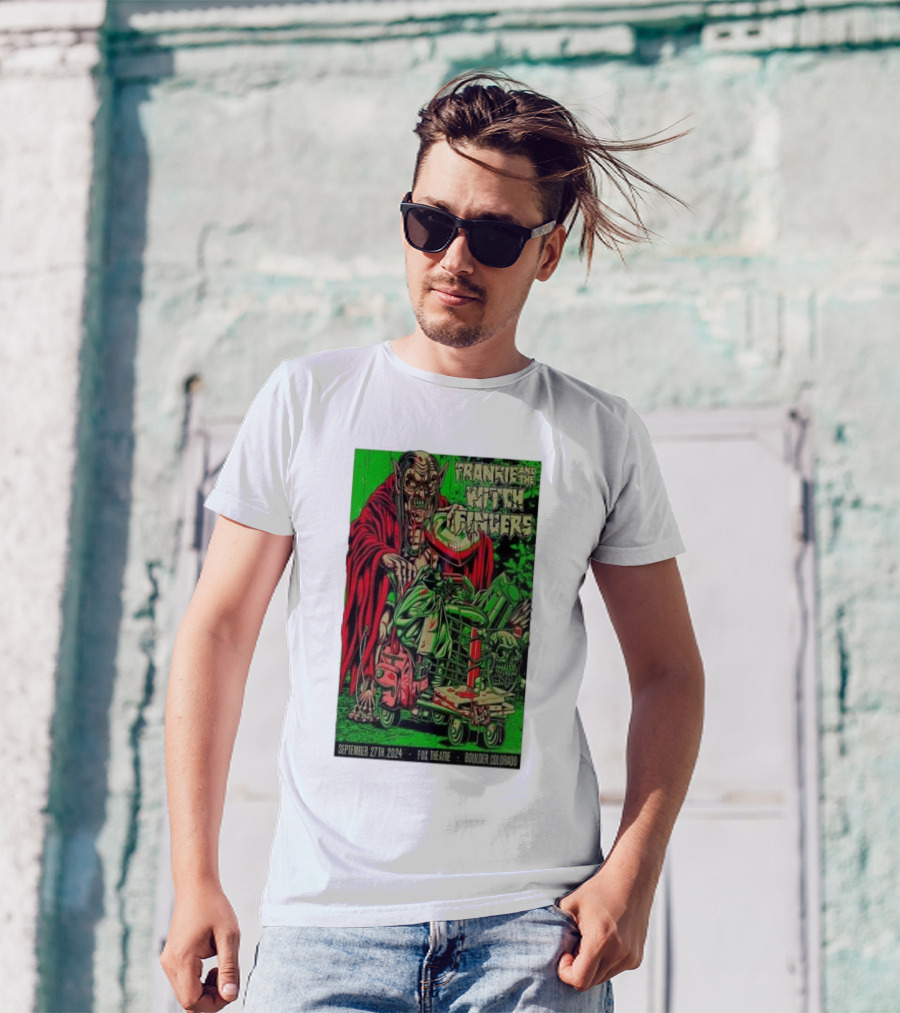 Frankie And The Witch Fingers Vampire Art Sep 27 2024 Fox Theatre Boulder Colorado T-Shirt