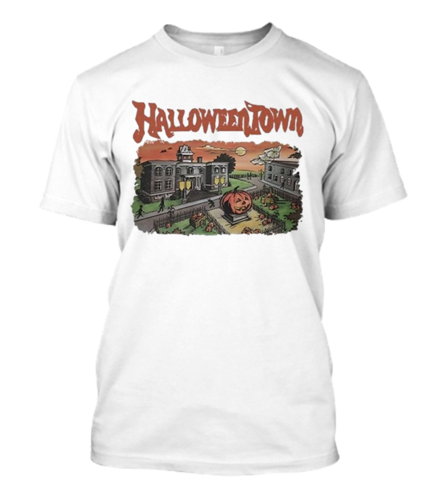 Halloweentown 1998 Haunted Village Scene T-Shirt