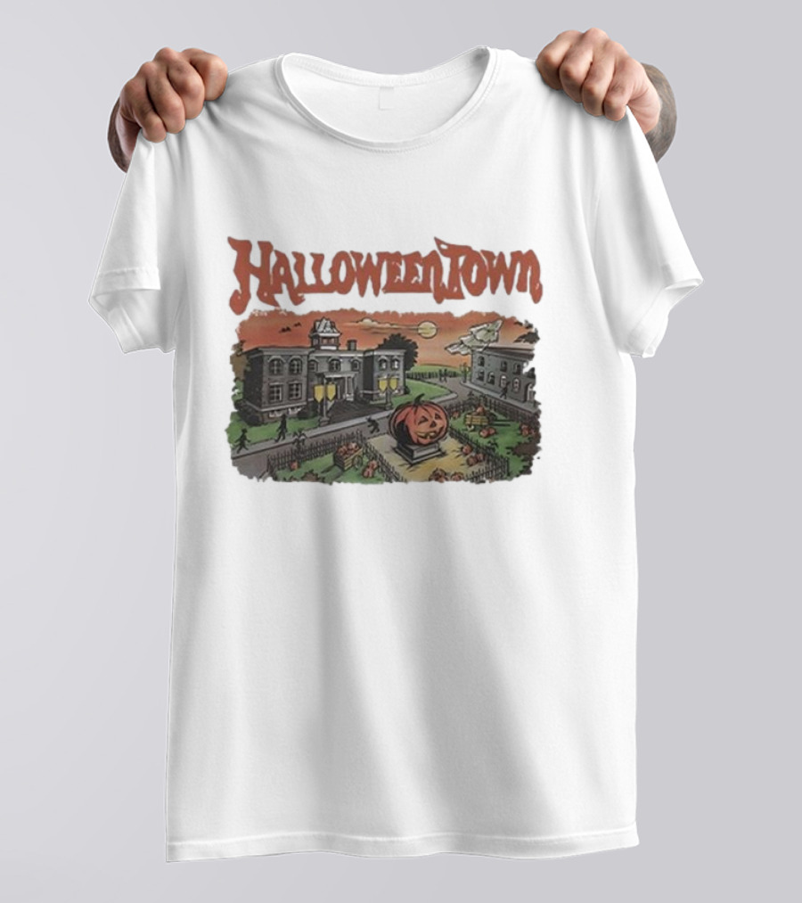 Halloweentown 1998 Haunted Village Scene T-Shirt