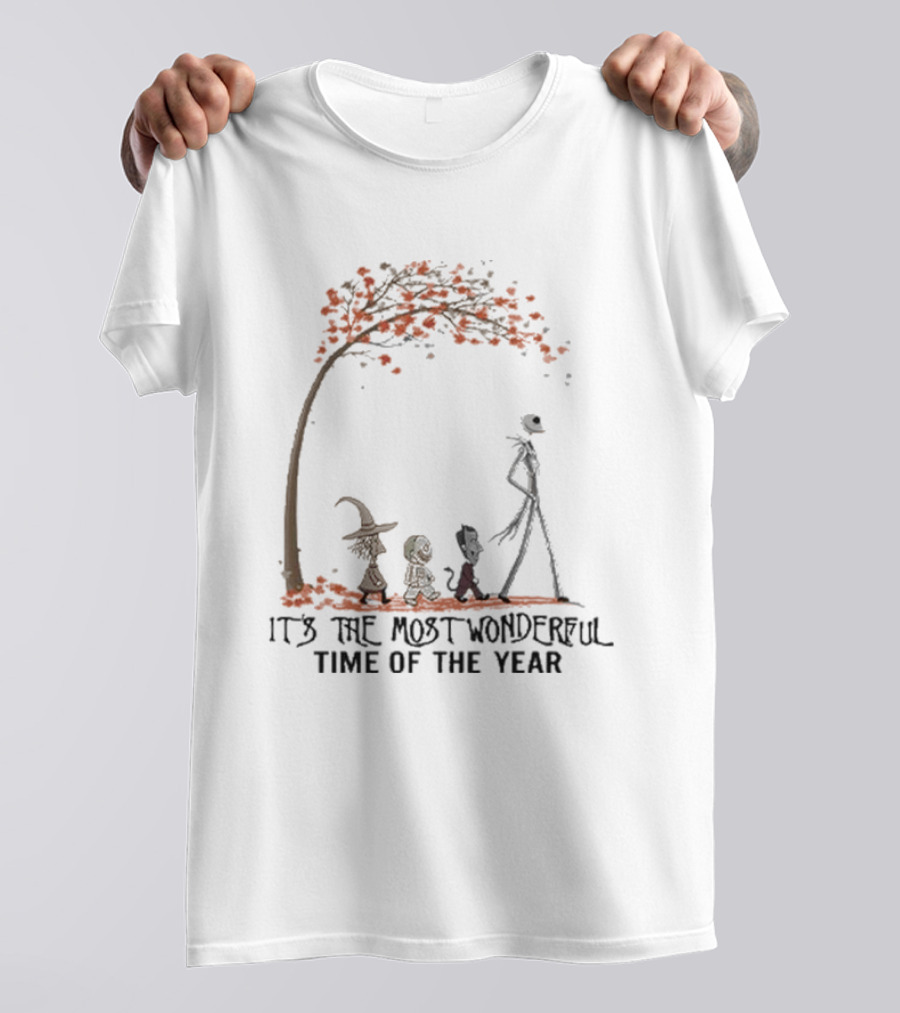 It’s The Most Wonderful Time Of The Year Halloween Jack Skellington Tree Costume Characters T-Shirt