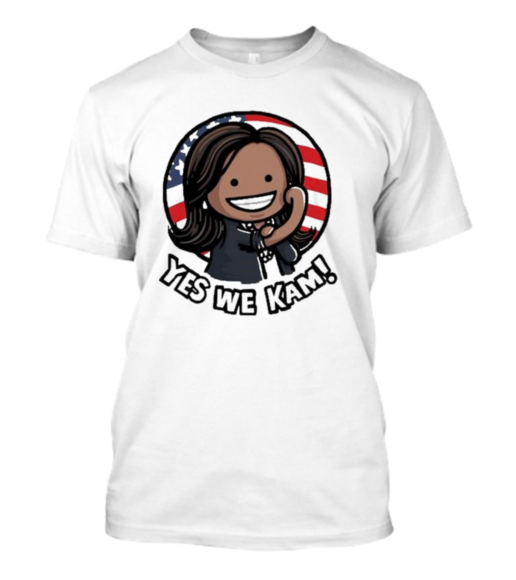Kamala Harris Yes We Kam 2024 USA Flag T-Shirt