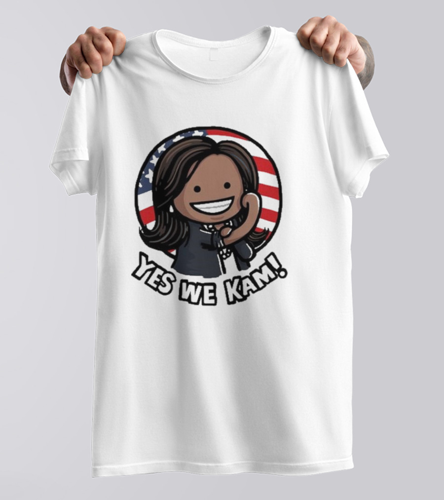 Kamala Harris Yes We Kam 2024 USA Flag T-Shirt