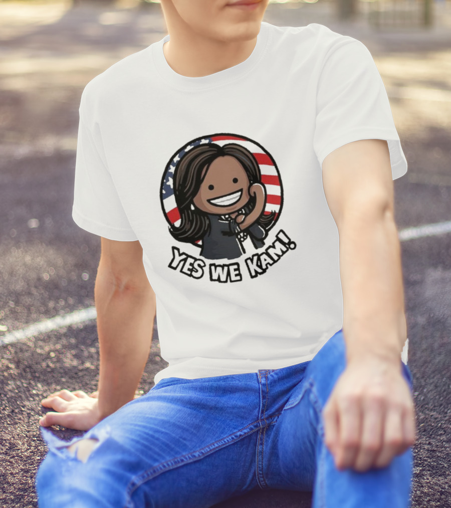 Kamala Harris Yes We Kam 2024 USA Flag T-Shirt