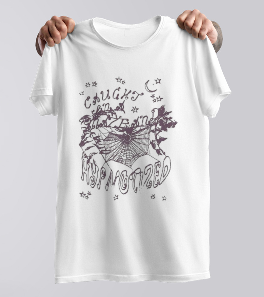 Caught In A Maze And Hypnotized Web Moon Stars T-Shirt