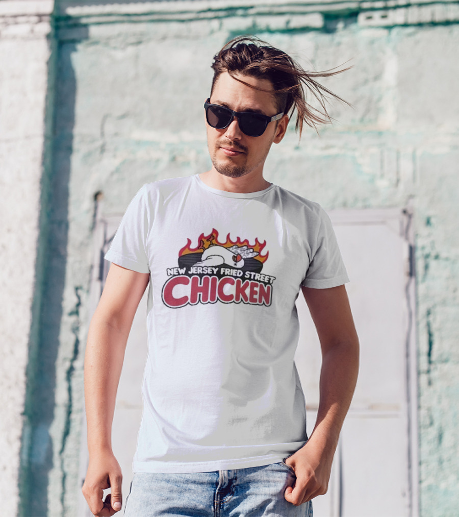 New Jersey Fried Street Chicken Flame Grilled Bird T-Shirt