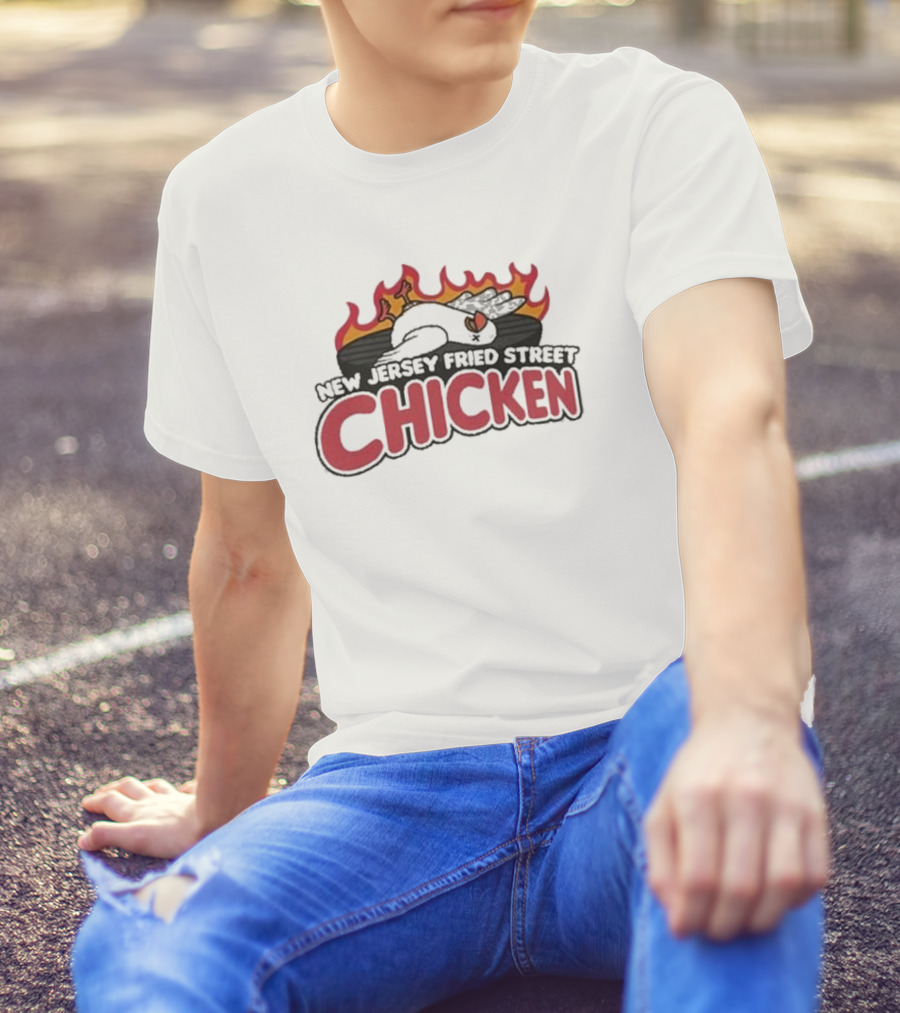 New Jersey Fried Street Chicken Flame Grilled Bird T-Shirt